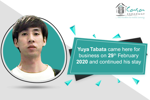 Yuya Tabata came for business on 29th February 2020 | Casa Broadway